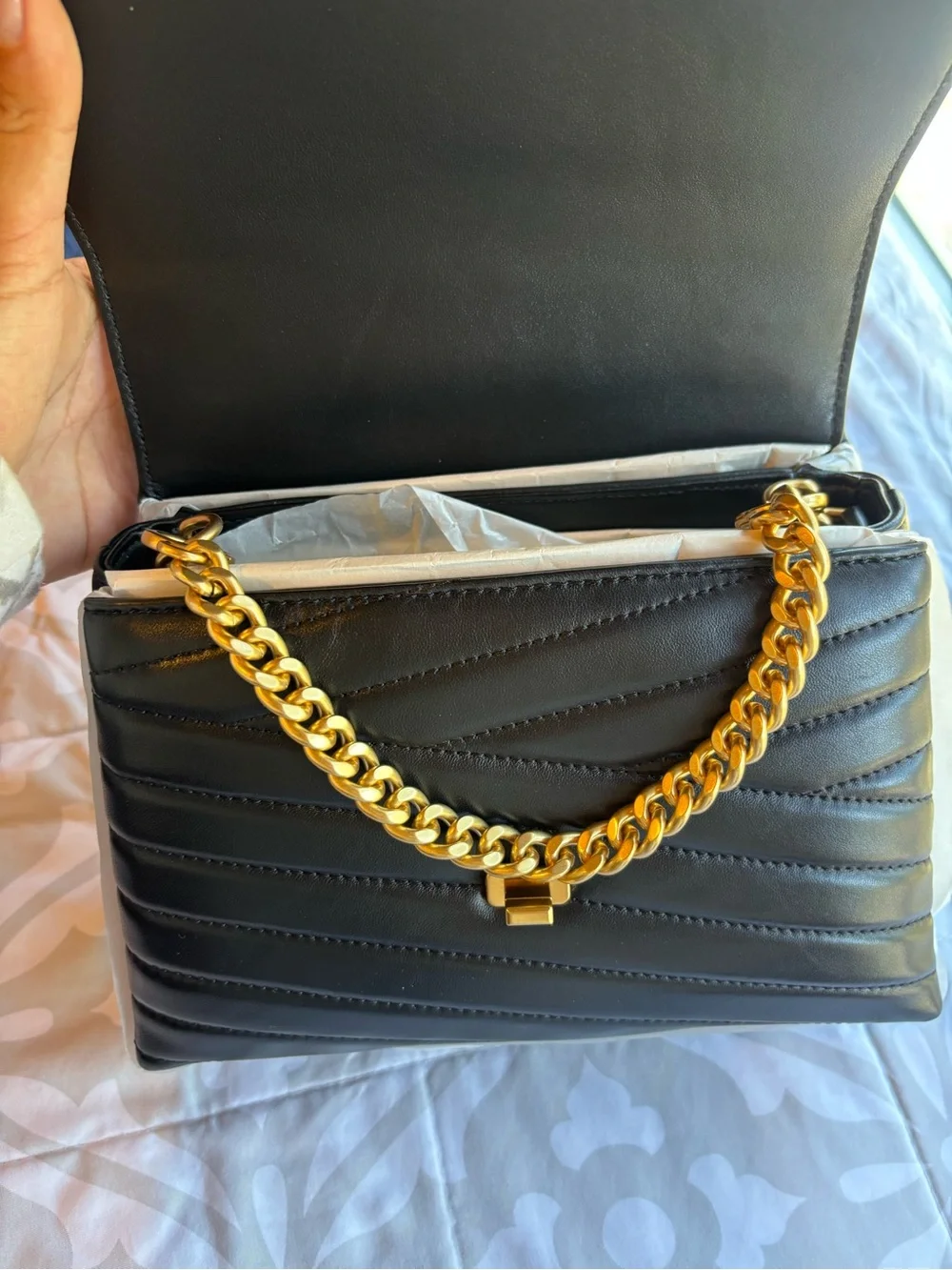 Tory Burch Kira Chevron Top-Handle Bag
